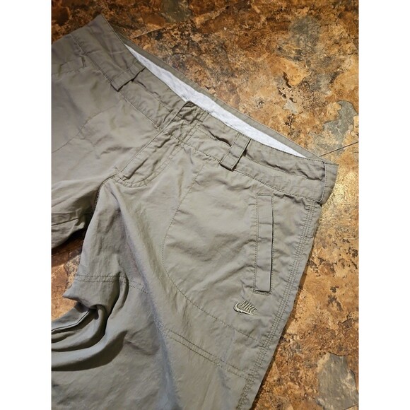 Vintage 90s Nike Sportswear Mid Rise Drawstring Capri Pants Size L Green (A136) - Picture 4 of 8